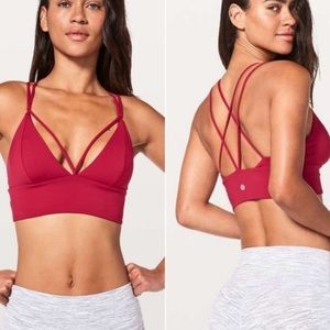 Lululemon Pushing Limits Bra Red
